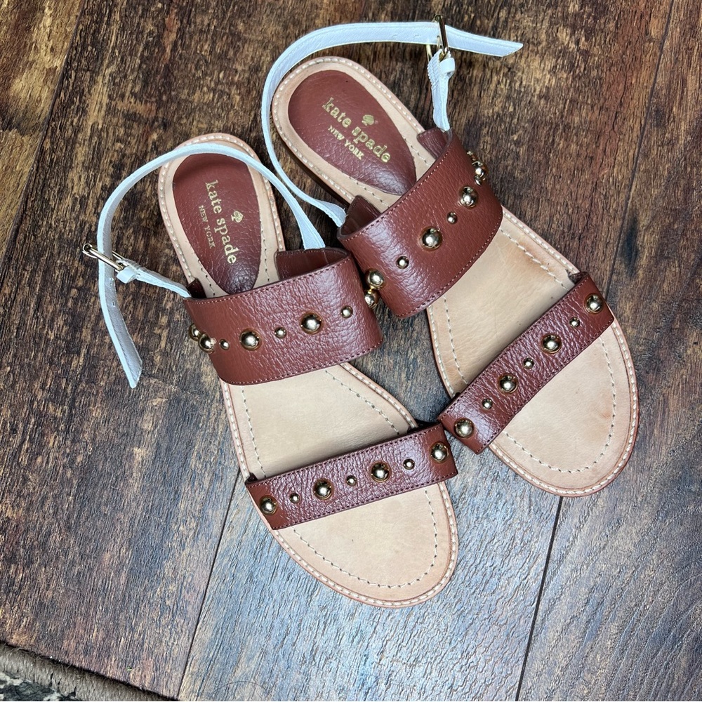 Kate Spade Stillwell leather studded sandals 8.5